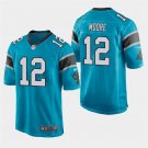 Carolina Panthers #12 D.J. Moore Blue Stitched Game Jersey