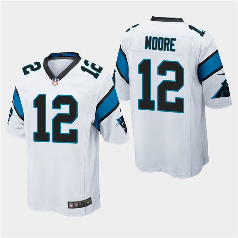 Carolina Panthers #12 D.J. Moore White Stitched Game Jersey