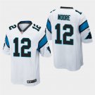 Carolina Panthers #12 D.J. Moore White Stitched Game Jersey