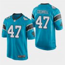 Carolina Panthers #47 Ross Cockrell Blue Stitched Game Jersey