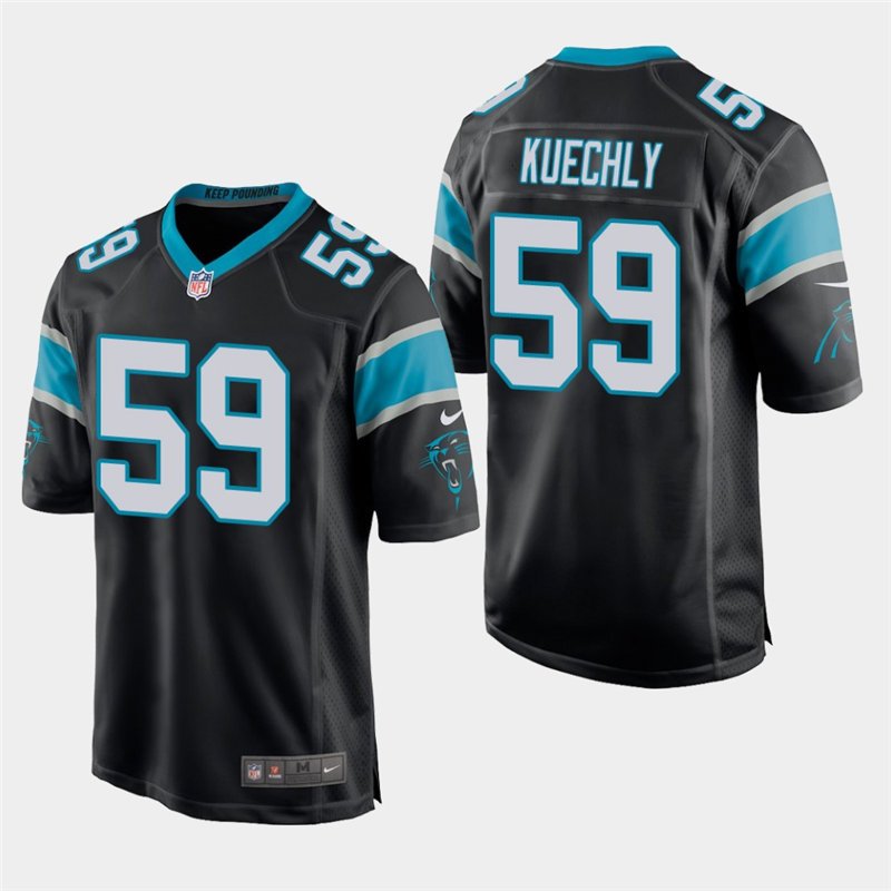 Carolina Panthers #59 Luke Kuechly Black Stitched Game Jersey