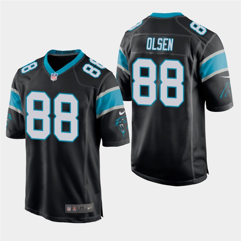 Carolina Panthers #88 Greg Olsen Black Stitched Game Jersey