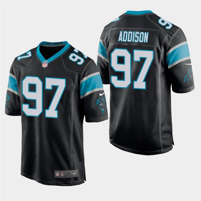 Carolina Panthers #97 Mario Addison Black Stitched Game Jersey