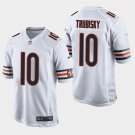 Chicago Bears #10 Mitchell Trubisky White Stitched Game Jersey