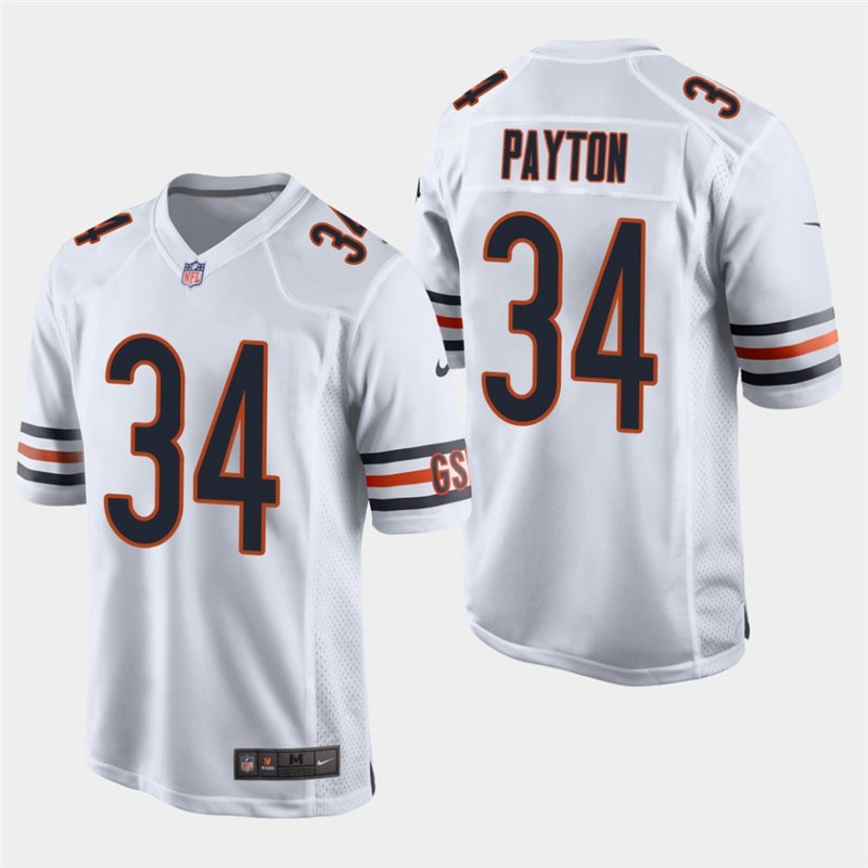 Chicago Bears #34 Walter Payton White Stitched Game Jersey