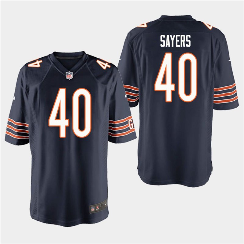 Chicago Bears #40 Gale Sayers Navy Stitched Game Jersey
