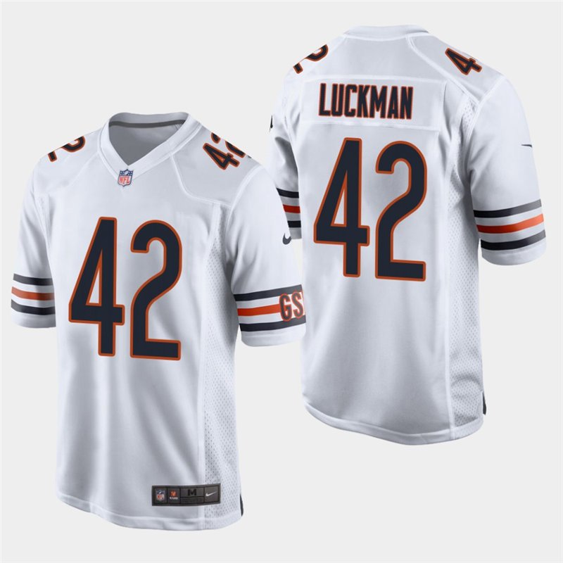 Chicago Bears #42 Sid Luckman White Stitched Game Jersey
