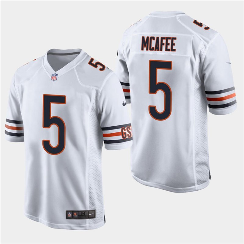 Chicago Bears #5 George McAfee White Stitched Game Jersey