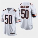 Chicago Bears #50 Mike Singletary White Stitched Game Jersey