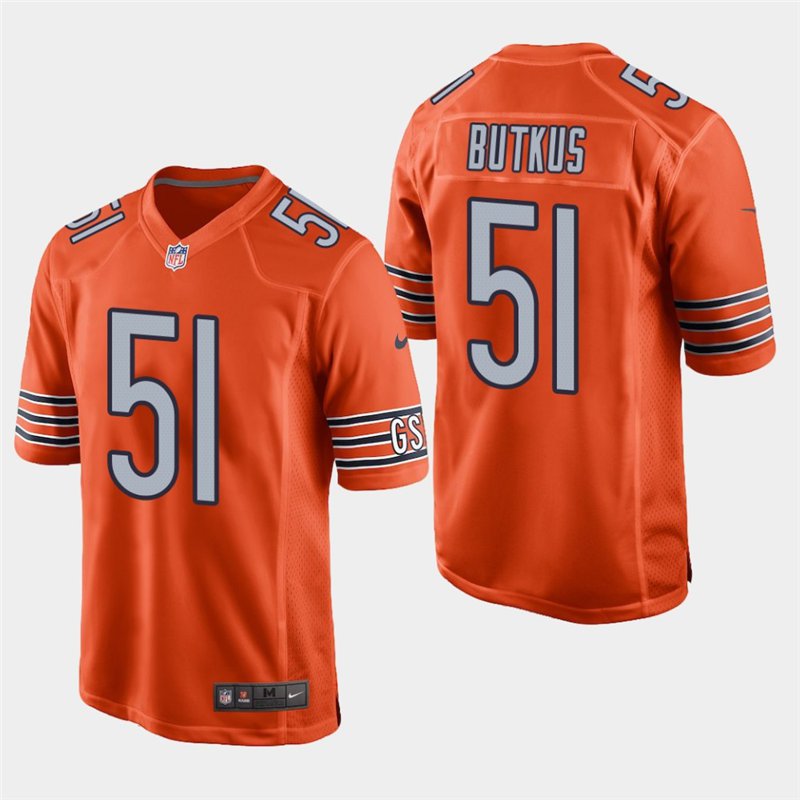 Chicago Bears #51 Dick Butkus Orange Stitched Game Jersey
