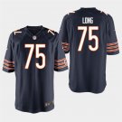 Chicago Bears #75 Kyle Long Navy Stitched Game Jersey