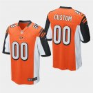 Cincinnati Bengals #00 Custom Name and Number Orange Stitched Game Jersey