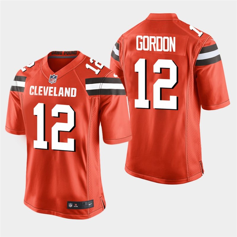 Cleveland Browns #12 Josh Gordon Orange Stitched Game Jersey
