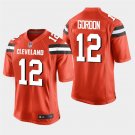 Cleveland Browns #12 Josh Gordon Orange Stitched Game Jersey