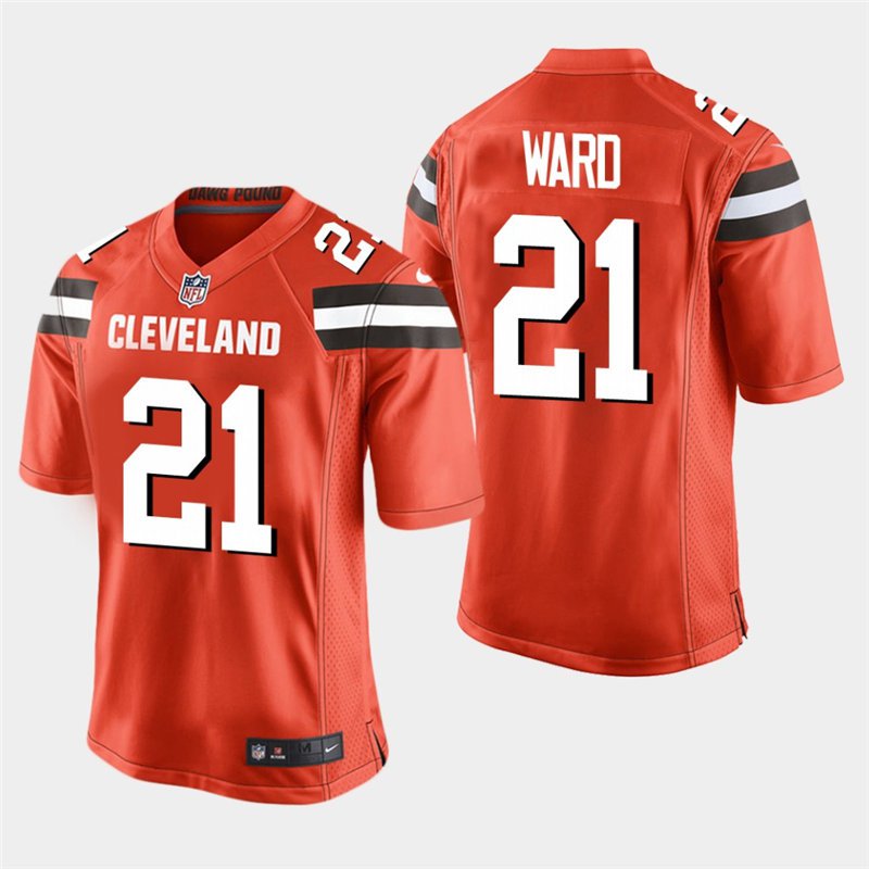 Cleveland Browns #21 Denzel Ward Orange Stitched Game Jersey