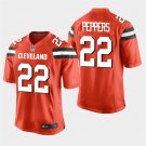 Cleveland Browns #22 Jabrill Peppers Orange Stitched Game Jersey