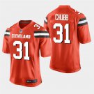 Cleveland Browns #31 Nick Chubb Orange Stitched Game Jersey