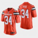 Cleveland Browns #34 Carlos Hyde Orange Stitched Game Jersey
