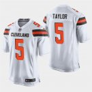 Cleveland Browns #5 Tyrod Taylor White Stitched Game Jersey
