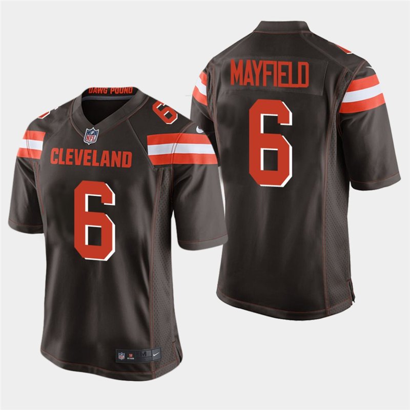 Cleveland Browns #6 Baker Mayfield Brown Stitched Game Jersey