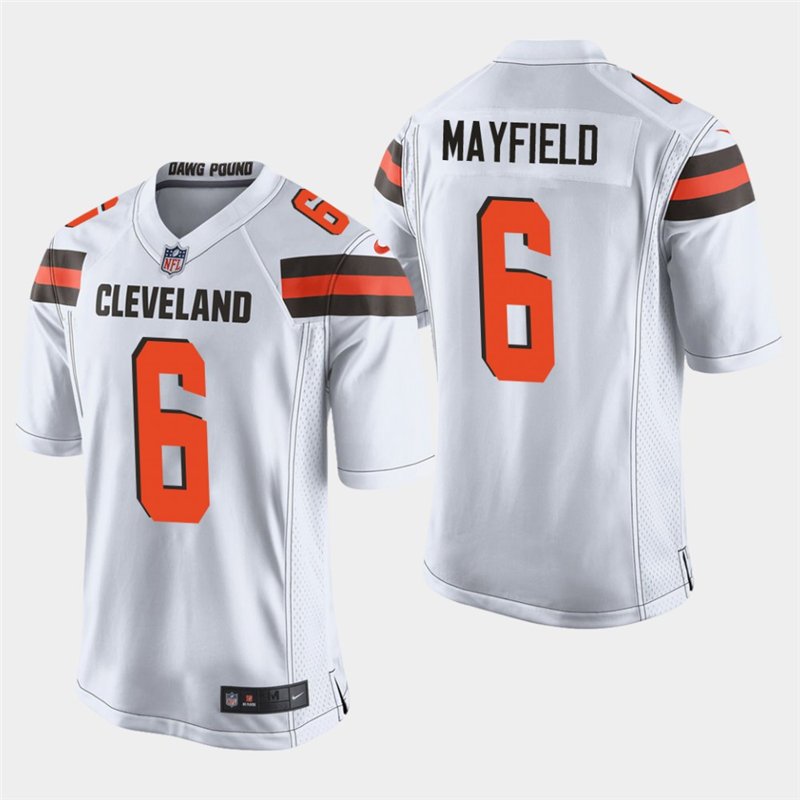 Cleveland Browns #6 Baker Mayfield White Stitched Game Jersey