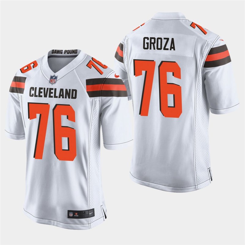 Cleveland Browns #76 Lou Groza White Stitched Game Jersey