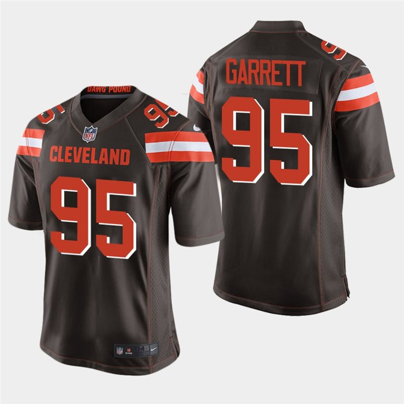 Cleveland Browns #95 Myles Garrett Brown Stitched Game Jersey