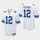 Dallas Cowboys #12 Roger Staubach White Stitched Game Jersey