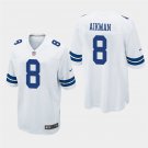 Dallas Cowboys #8 Troy Aikman White Stitched Game Jersey