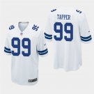 Dallas Cowboys #99 Charles Tapper White Stitched Game Jersey