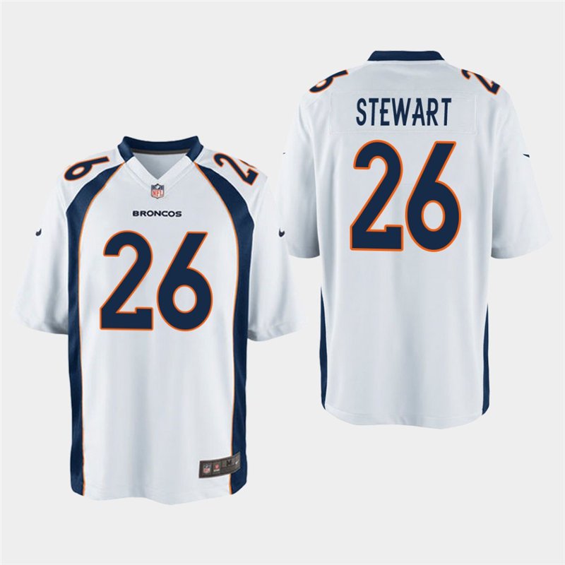 Denver Broncos #26 Darian Stewart White Stitched Game Jersey