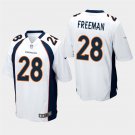 Denver Broncos #28 Royce Freeman White Stitched Game Jersey