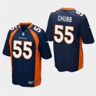 Denver Broncos #55 Bradley Chubb Navy Stitched Game Jersey