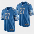 Detroit Lions #27 Glover Quin Blue Stitched Game Jersey