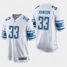 Detroit Lions #33 Kerryon Johnson White Stitched Game Jersey