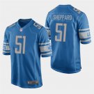 Detroit Lions #51 Kelvin Sheppard Blue Stitched Game Jersey