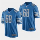 Detroit Lions #68 Taylor Decker Blue Stitched Game Jersey