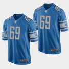 Detroit Lions #69 Anthony Zettel Blue Stitched Game Jersey