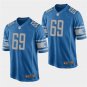 Detroit Lions #69 Anthony Zettel Blue Stitched Game Jersey