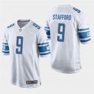 Detroit Lions #9 Matthew Stafford White Stitched Game Jersey