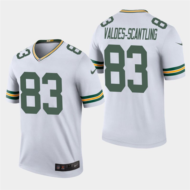 Green Bay Packers #83 Marquez Valdes-Scantling White Stitched Game Jersey