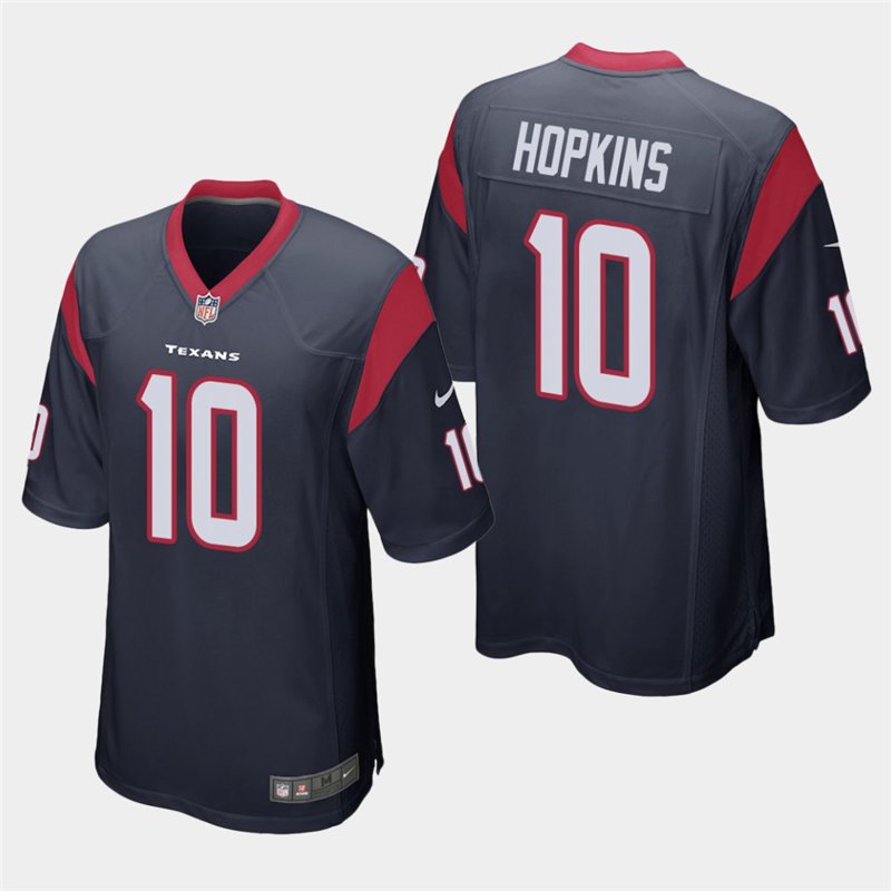 Houston Texans #10 DeAndre Hopkins Navy Stitched Game Jersey