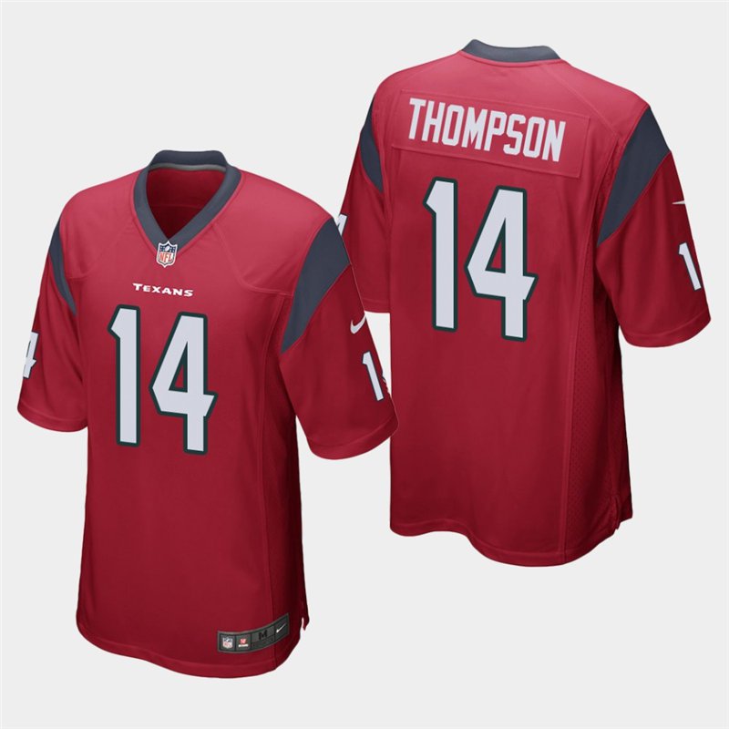 Houston Texans #14 Chris Thompson Red Stitched Game Jersey