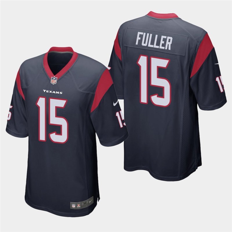 Houston Texans #15 Will Fuller Navy Stitched Game Jersey