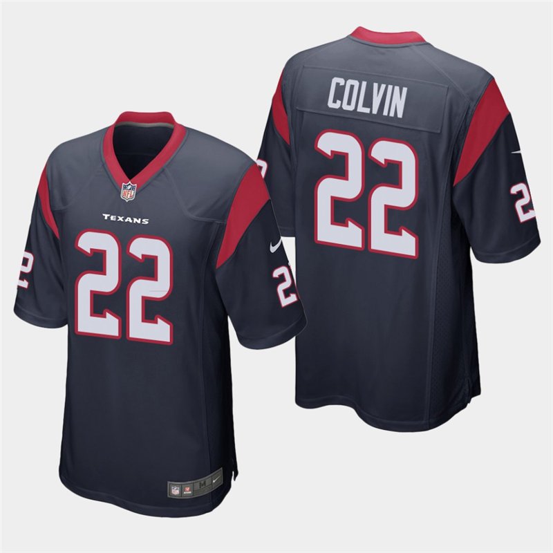 Houston Texans #22 Aaron Colvin Navy Stitched Game Jersey
