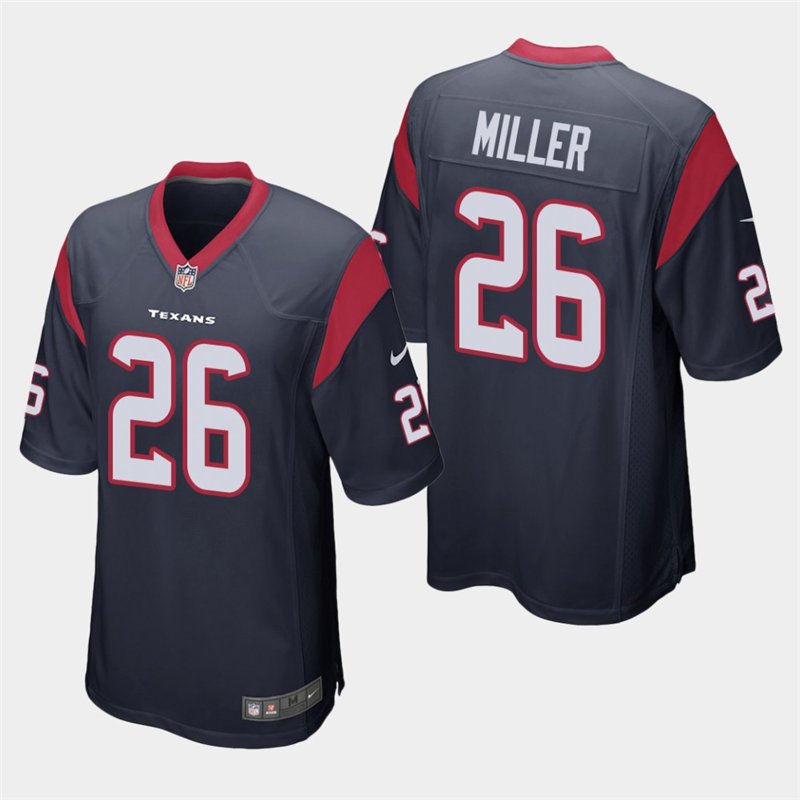 Houston Texans #26 Lamar Miller Navy Stitched Game Jersey