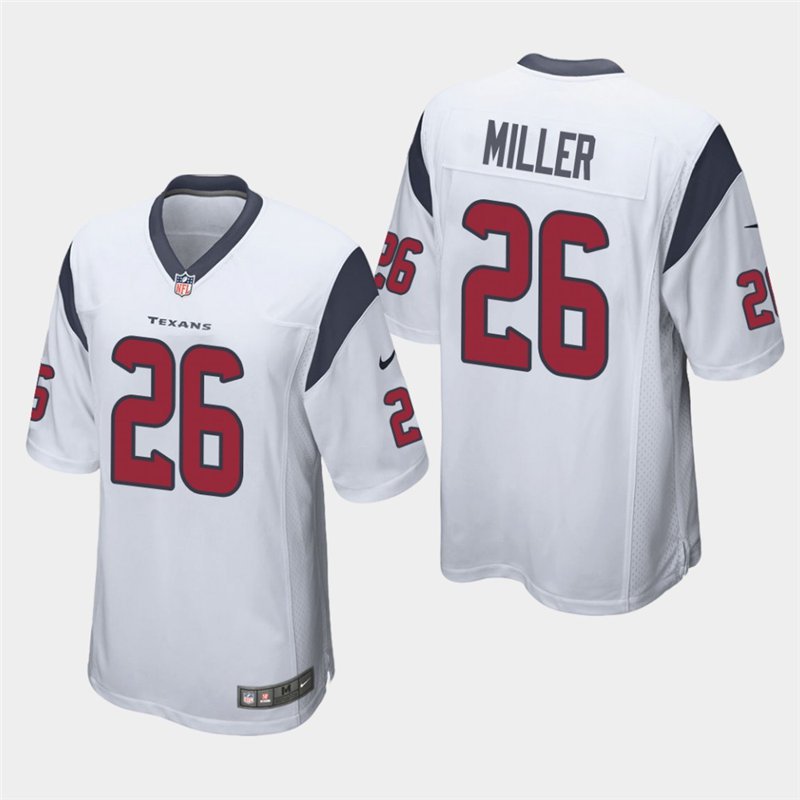 Houston Texans #26 Lamar Miller White Stitched Game Jersey