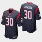 Houston Texans #30 Kevin Johnson Navy Stitched Game Jersey