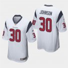 Houston Texans #30 Kevin Johnson White Stitched Game Jersey