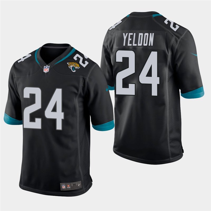 Jacksonville Jaguars #24 T.J. Yeldon Black Stitched Game Jersey